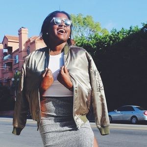 TOPSHOP MA1 High Shine Bomber